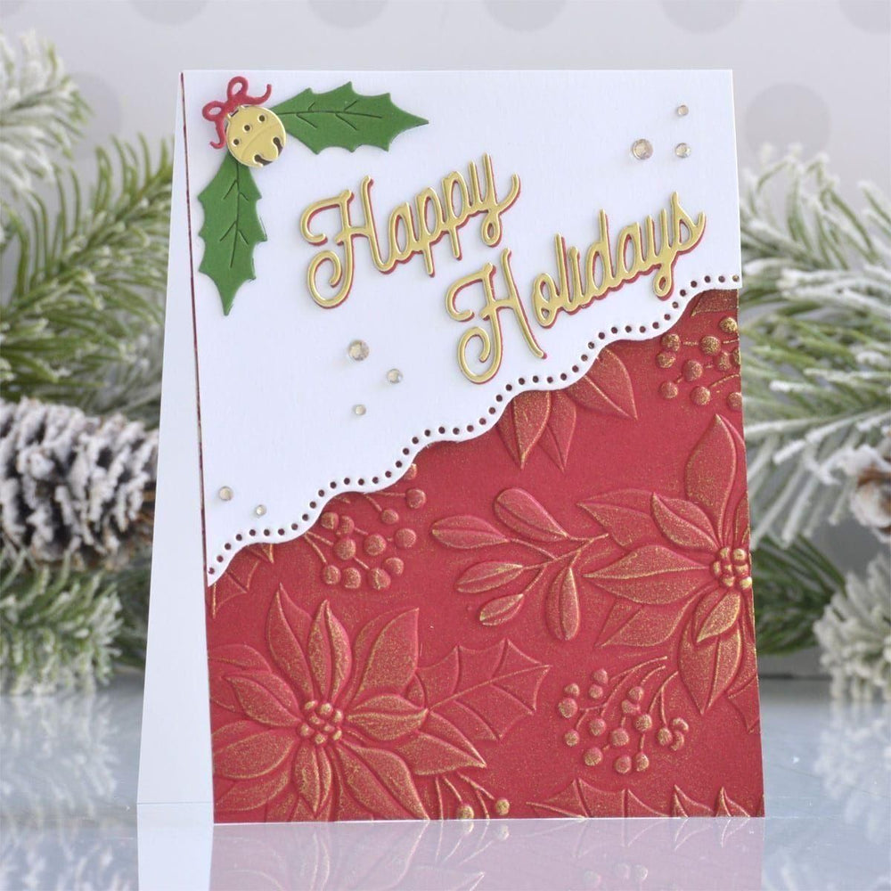 Scenic Poinsettias 3D Embossing Folder