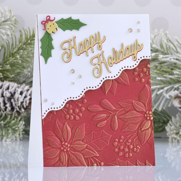 Scenic Poinsettias 3D Embossing Folder