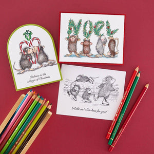 Noel Cling Rubber Stamp Set from the House-Mouse Holiday Collection