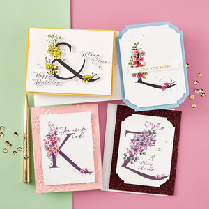 Floral F and Sentiment Press Plate