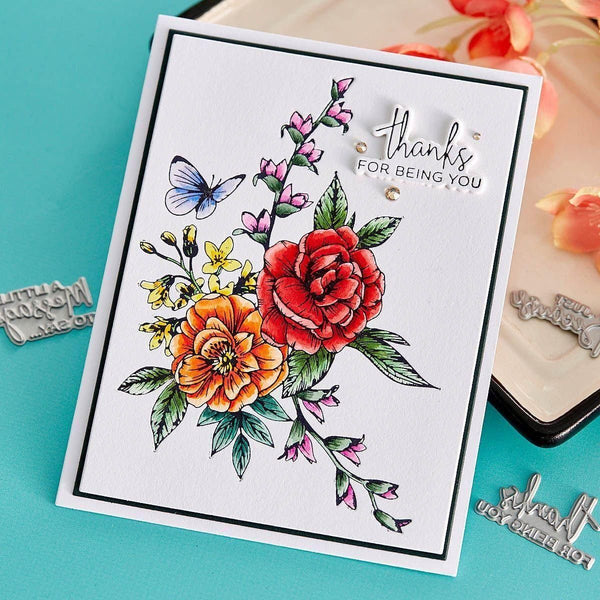 A Little Message Sentiments Press Plate & Die Set
