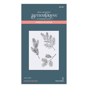 Evergreen Branches Press Plate