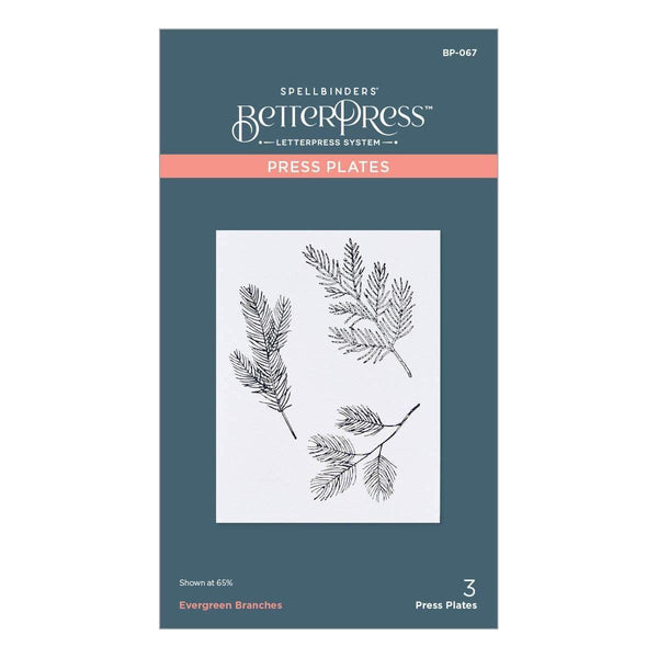 Evergreen Branches Press Plate