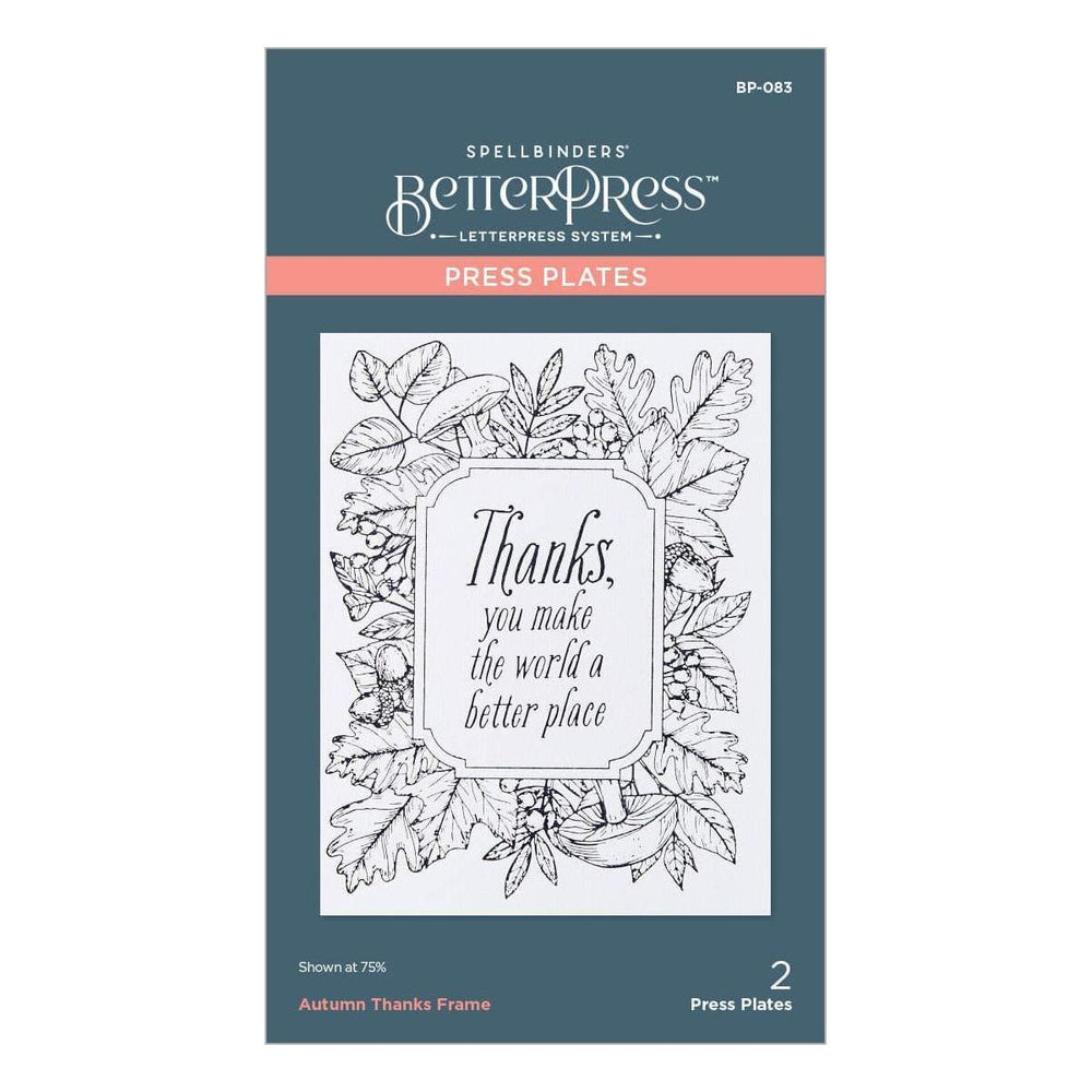 Autumn Thanks Frame Press Plate from the BetterPress Autumn Collection