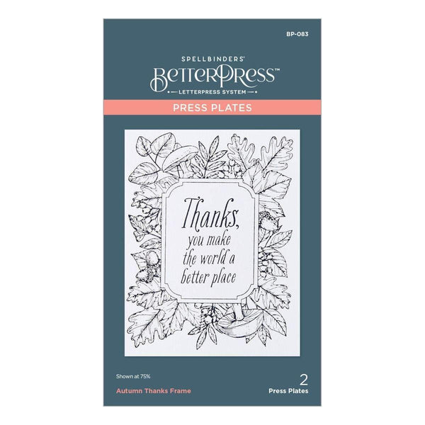 Autumn Thanks Frame Press Plate from the BetterPress Autumn Collection