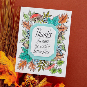 Autumn Thanks Frame Press Plate from the BetterPress Autumn Collection