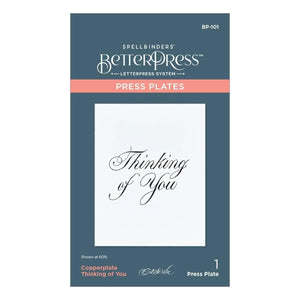 Copperplate Thinking of You Press Plate from the Copperplate Everyday Sentiments Collection by Paul Antonio