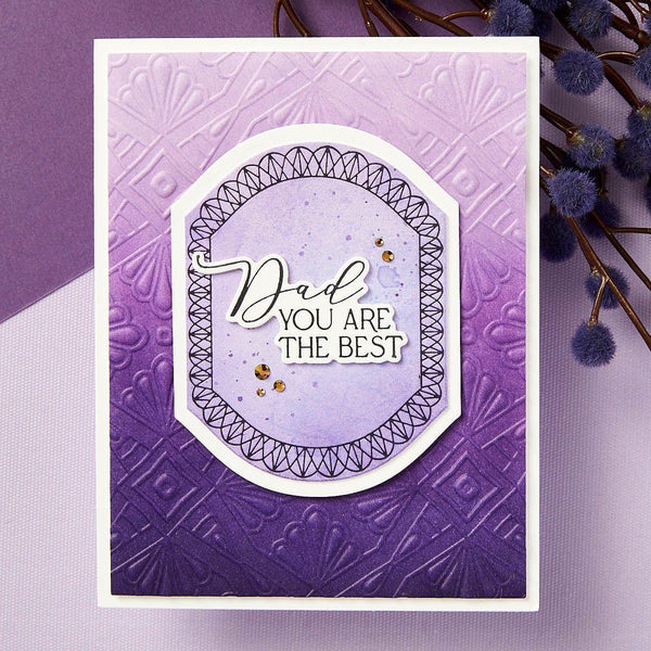 Mirrored Arch Labels Etched Dies