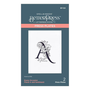 Floral A and Sentiment Press Plate