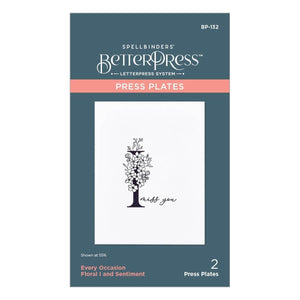 Floral I and Sentiment Press Plate