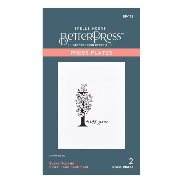 Floral I and Sentiment Press Plate