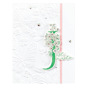 Floral J and Sentiment Press Plate
