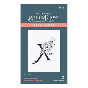 Floral X and Sentiment Press Plate