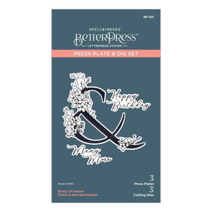 Floral & and Sentiment Press Plate