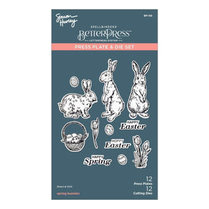 Spring Bunnies Press Plate & Die Set from the Spring Sampler Collection by Simon Hurley