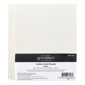 Pebble BetterPress A2 Cotton Card Panels  - 25 Pack