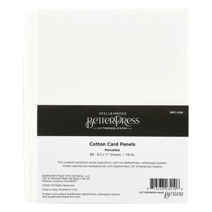 Porcelain BetterPress Cotton 8-1/2 x 11" Sheets - 25 Pack