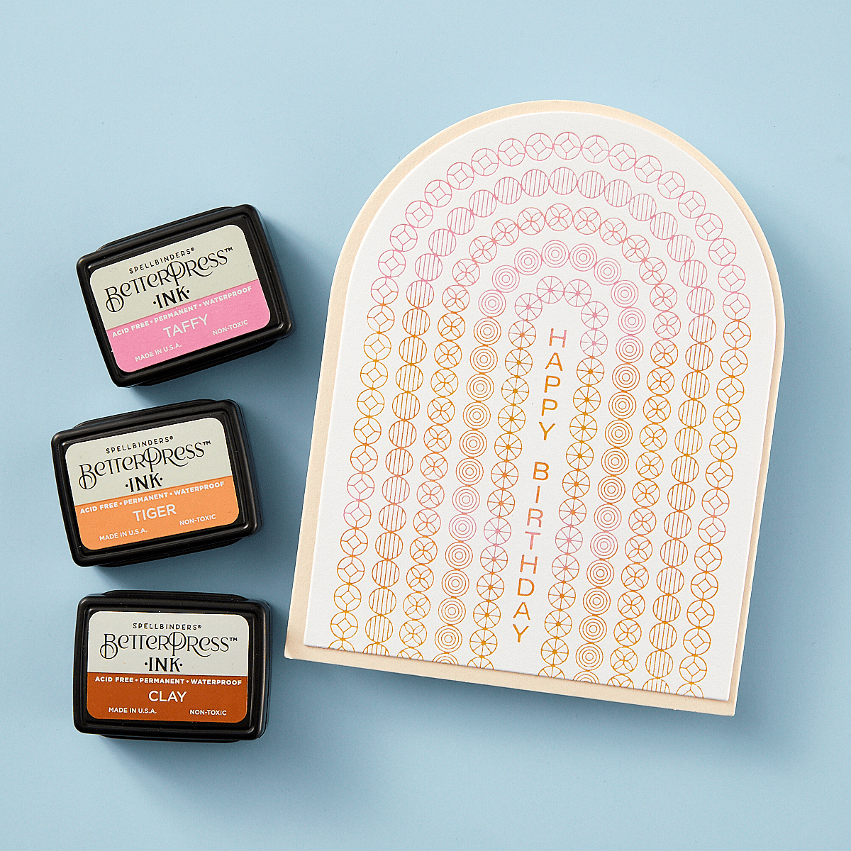Arched Messages Registration Press Plate & Die Set from the Cheers to You Collection