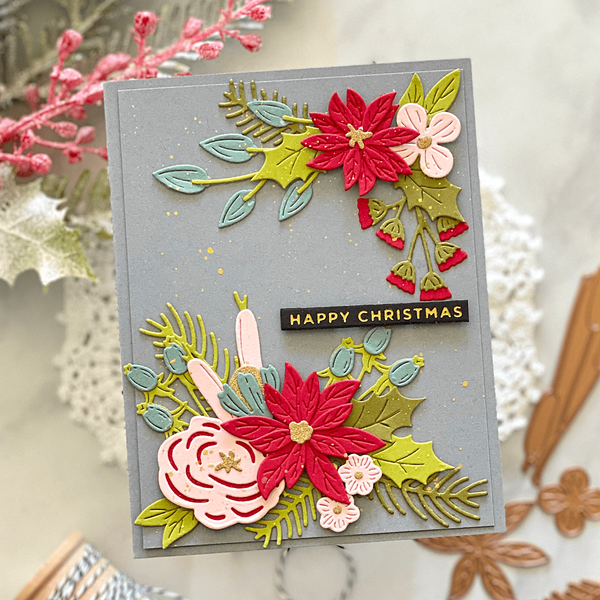 Holiday Blooms Etched Dies
