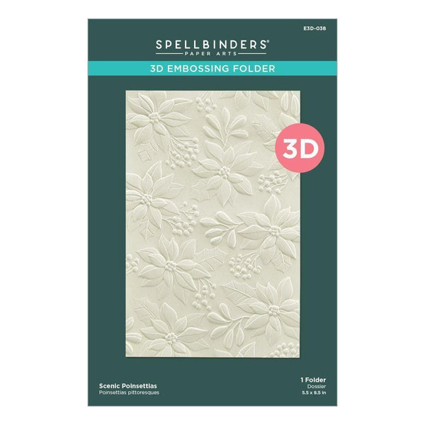 Scenic Poinsettias 3D Embossing Folder