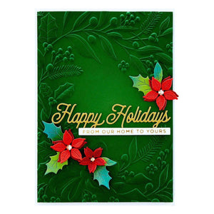 Holiday Floral Swag 3D Embossing Folder