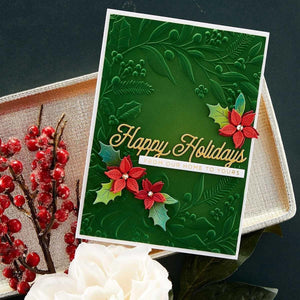 Holiday Floral Swag 3D Embossing Folder