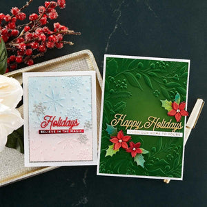 Holiday Floral Swag 3D Embossing Folder