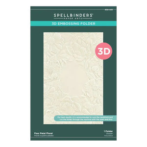 Four Petal Floral 3D Embossing Folder