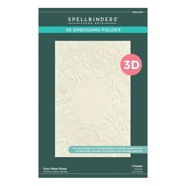 Four Petal Floral 3D Embossing Folder