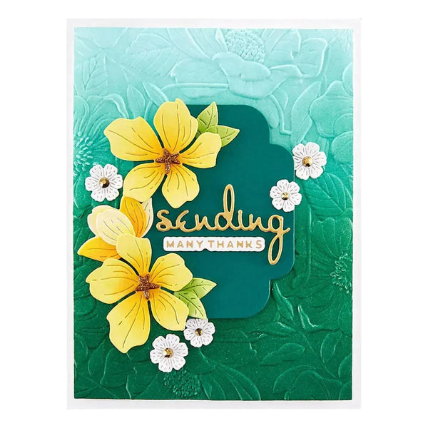 Four Petal Floral 3D Embossing Folder