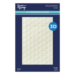 Woven 3D Embossing Folder by Simon Hurley