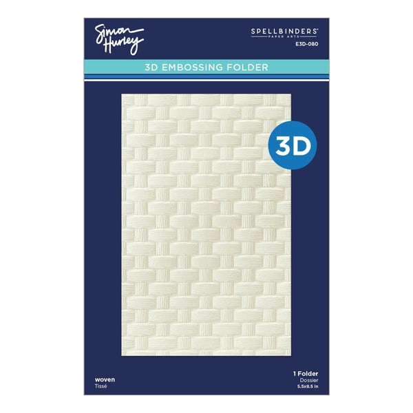 Woven 3D Embossing Folder by Simon Hurley