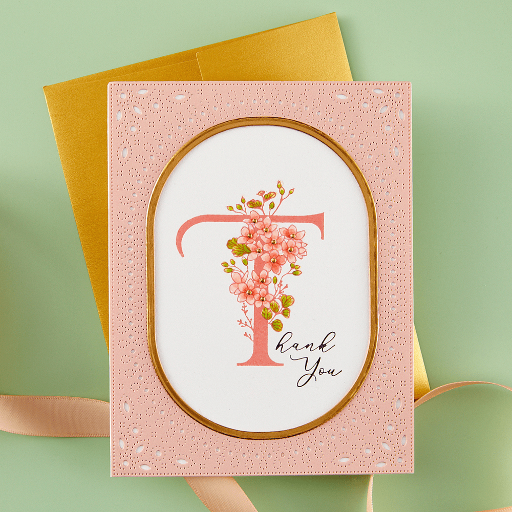 Floral T and Sentiment Press Plate