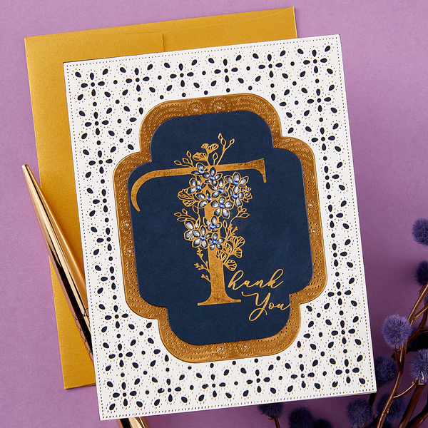 Floral T and Sentiment Press Plate