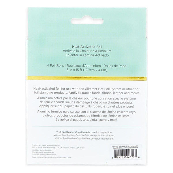 Glimmer Hot Foil  4 Rolls - Metallic & Holographic Variety Pack