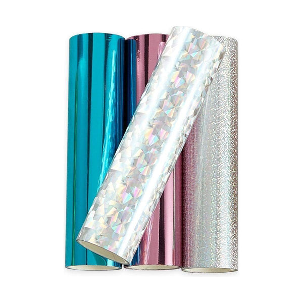 Glimmer Hot Foil  4 Rolls - Metallic & Holographic Variety Pack