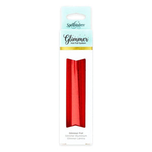 Glimmer Hot Foil Roll - Crimson Stars