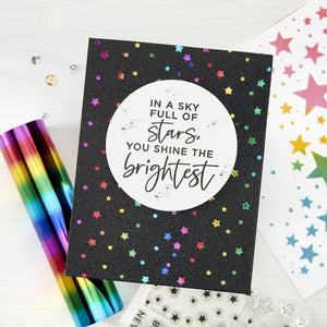 Glimmer Hot Foil Roll - Mini Rainbow Stripe