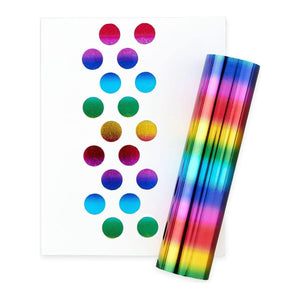 Glimmer Hot Foil Roll - Mini Rainbow Stripe