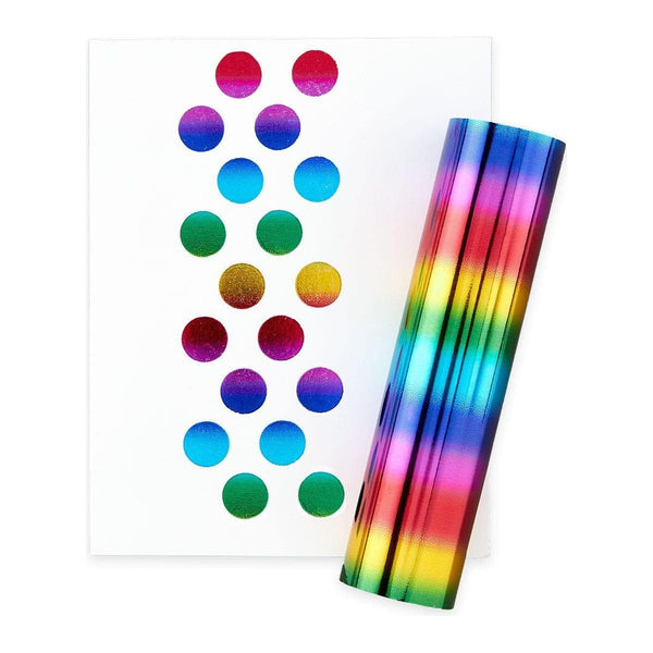 Glimmer Hot Foil Roll - Mini Rainbow Stripe