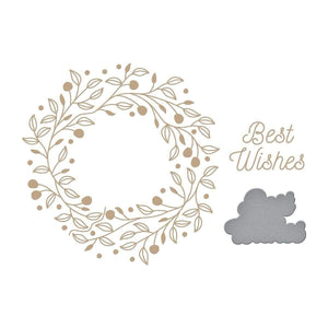 Sealed Berry Wreath Glimmer Hot Foil Plate & Die Set