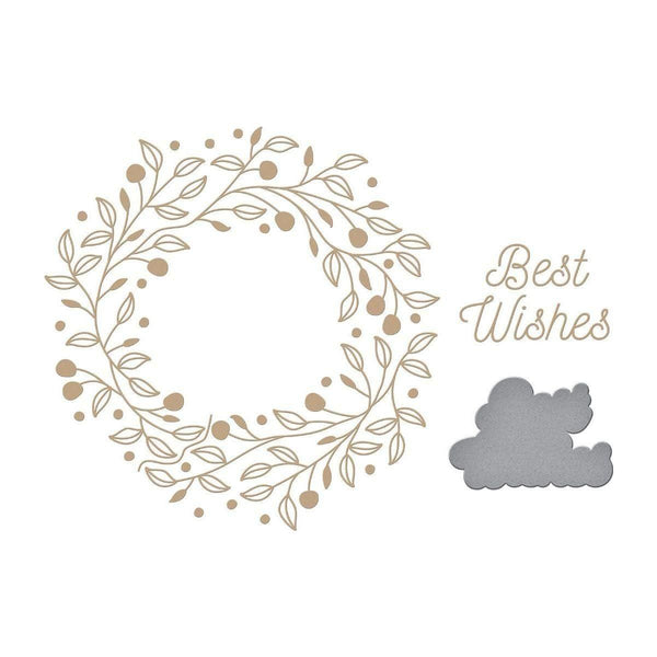 Sealed Berry Wreath Glimmer Hot Foil Plate & Die Set