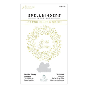 Sealed Berry Wreath Glimmer Hot Foil Plate & Die Set