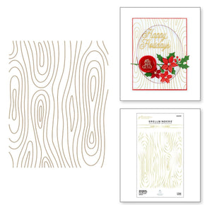 Woodgrain Background Glimmer Hot Foil Plate from Sealed for the Holidays Collection