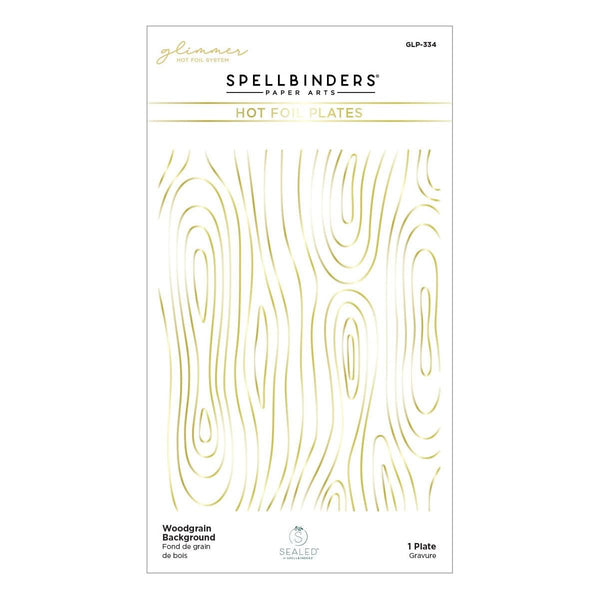 Woodgrain Background Glimmer Hot Foil Plate from Sealed for the Holidays Collection