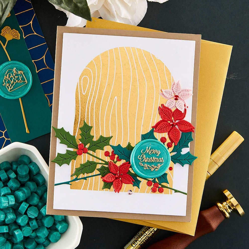 Sealed Holly Sprigs Etched Dies from Sealed for the Holidays Collection