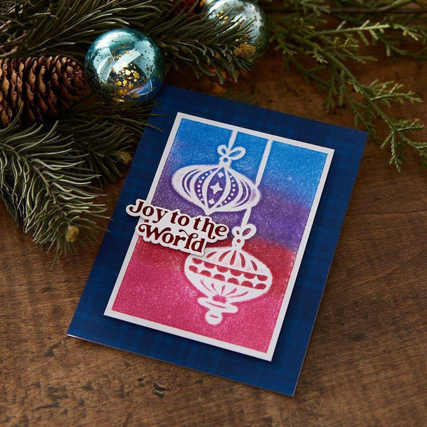 Joyful Christmas Sentiments Glimmer Hot Foil Plate & Die Set from Joyful Christmas Collection by Simon Hurley