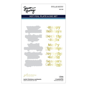 Joyful Christmas Sentiments Glimmer Hot Foil Plate & Die Set from Joyful Christmas Collection by Simon Hurley
