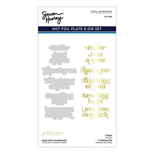 Must-Have Sentiments Glimmer Hot Foil Plate & Die Set by Simon Hurley