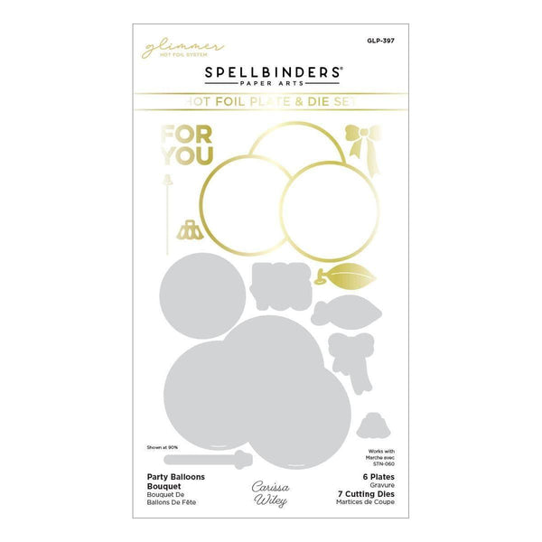 Party Balloons Bouquet Glimmer Hot Foil Plate & Die Set from the Its My Party Collection by Carissa Wiley